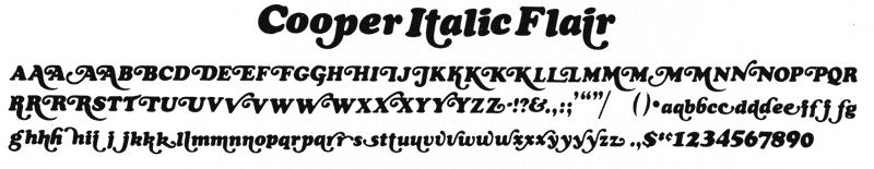 Cooper black swash italic font free